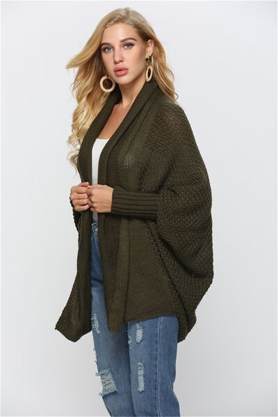 Open Front Batwing Sleeve Cardigan