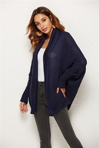 Open Front Batwing Sleeve Cardigan