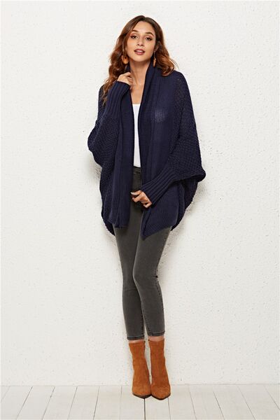 Open Front Batwing Sleeve Cardigan